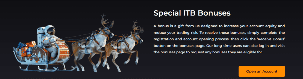 Account Opening no Deposit Bonus – ITBFX