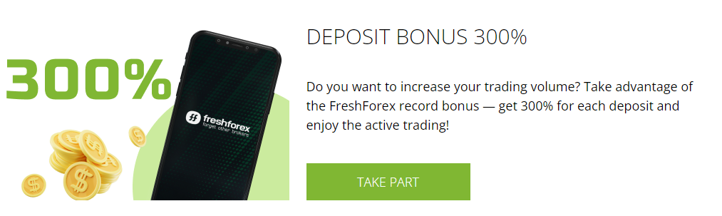 300% Tradable Deposit Bonus 2024 – FreshForex