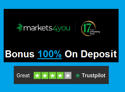 Bonus 100% On Deposit – Forex4you